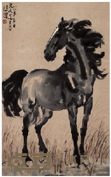 徐悲鸿 1939年作 马 立轴 67X47.6cm